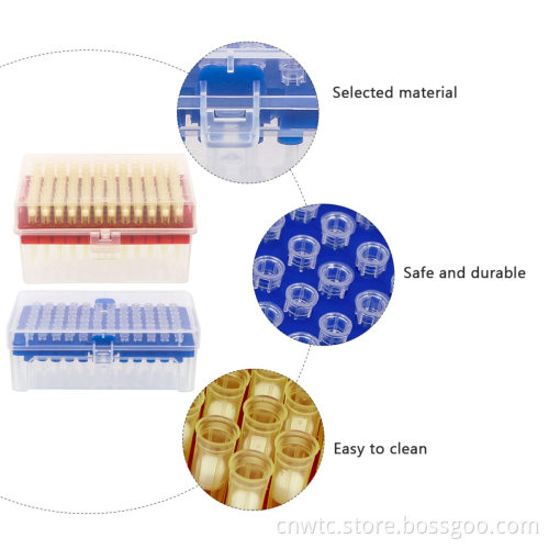Plastic Bulk Micro Pipette Tips - Blue, Yellow, 10ul, DNase RNase Free for Laboratory Use